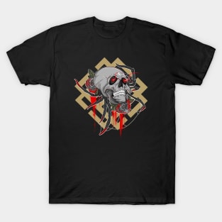 Floral Gothic Spider Skull T-Shirt